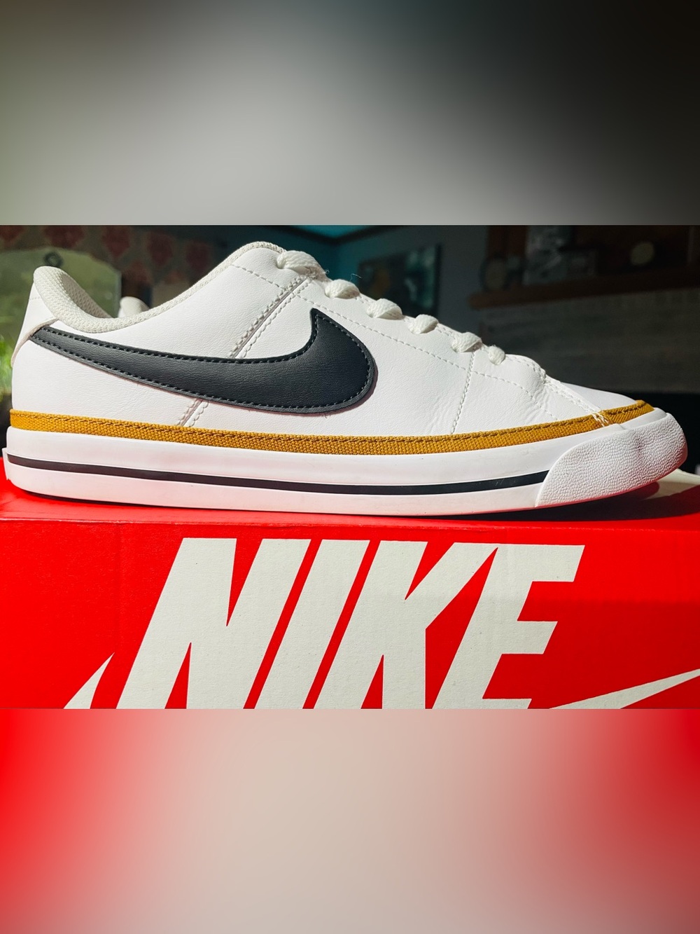 Nike Court Legacy White Desert Ochre 7Y-8.5W